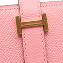 エルメス HERMES ベアンスフレ ローズコンフェッティ ヴォーエプソン 長財布 ゴールド金具 二つ折り財布