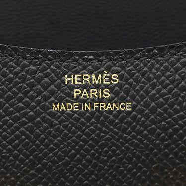 エルメス HERMES コンスタンス スリム ウォレット ブラック ヴォーエプソン 二つ折り財布 ローズゴールド金具 新品 未使用 黒 RG金具 PG金具