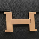 エルメス HERMES コンスタンス スリム ウォレット ブラック ヴォーエプソン 二つ折り財布 ローズゴールド金具 新品 未使用 黒 RG金具 PG金具