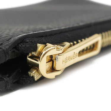 エルメス HERMES コンスタンス スリム ウォレット ブラック ヴォーエプソン 二つ折り財布 ローズゴールド金具 新品 未使用 黒 RG金具 PG金具