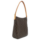 ルイヴィトン LOUIS VUITTON ルーピング GM M51145 モノグラム モノグラムキャンバス ショルダーバッグ ゴールド金具 茶 肩掛け