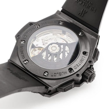 腕時計 ウブロ HUBLOT キングパワー フドロワイヤント オールブラック 715.CI.1110.RX 自動巻き メンズ OH済 クロノグラフ 限定