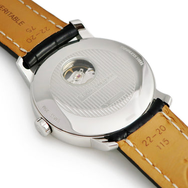 腕時計 ボーム&メルシエ BAUME&MERCIER クラシマ エグゼクティブ オートマティック M0A08689 自動巻き メンズ OH済 ブラック オープンハート