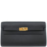エルメス HERMES ケリーウォレット ロング トゥーゴー ブラック ヴォーエプソン 長財布 ゴールド金具 黒 ショルダー