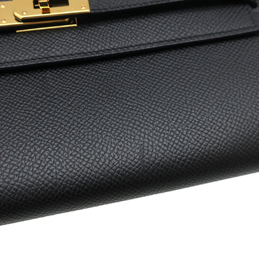 エルメス HERMES ケリーウォレット ロング トゥーゴー ブラック ヴォーエプソン 長財布 ゴールド金具 黒 ショルダー
