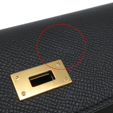 エルメス HERMES ケリーウォレット ロング トゥーゴー ブラック ヴォーエプソン 長財布 ゴールド金具 黒 ショルダー