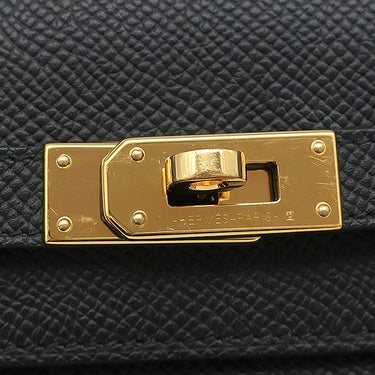 エルメス HERMES ケリーウォレット ロング トゥーゴー ブラック ヴォーエプソン 長財布 ゴールド金具 黒 ショルダー