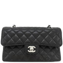 シャネル CHANEL マトラッセ 23 Wチェーン ブラック キャビアスキン ショルダーバッグ シルバー金具 黒 ダブルフラップ ダブルチェーン