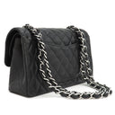 シャネル CHANEL マトラッセ 23 Wチェーン ブラック キャビアスキン ショルダーバッグ シルバー金具 黒 ダブルフラップ ダブルチェーン
