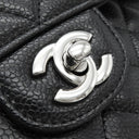 シャネル CHANEL マトラッセ 23 Wチェーン ブラック キャビアスキン ショルダーバッグ シルバー金具 黒 ダブルフラップ ダブルチェーン