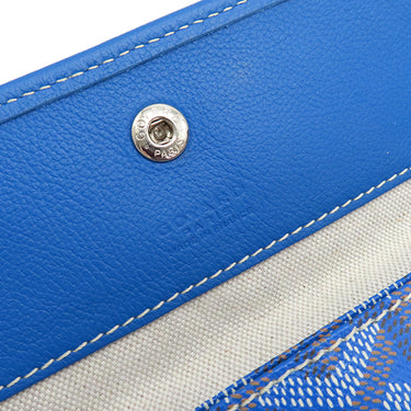 ゴヤール GOYARD サンルイ PM ブルー ゴヤールディンキャンバス シュヴロッシュカーフスキン トートバッグ シルバー金具 SAC SAINT LOUIS PM リバーシブル ヘリンボーン 青