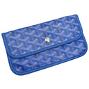 ゴヤール GOYARD サンルイ PM ブルー ゴヤールディンキャンバス シュヴロッシュカーフスキン トートバッグ シルバー金具 SAC SAINT LOUIS PM リバーシブル ヘリンボーン 青