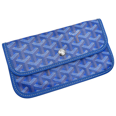 ゴヤール GOYARD サンルイ PM ブルー ゴヤールディンキャンバス シュヴロッシュカーフスキン トートバッグ シルバー金具 SAC SAINT LOUIS PM リバーシブル ヘリンボーン 青