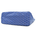 ゴヤール GOYARD サンルイ PM ブルー ゴヤールディンキャンバス シュヴロッシュカーフスキン トートバッグ シルバー金具 SAC SAINT LOUIS PM リバーシブル ヘリンボーン 青