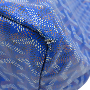ゴヤール GOYARD サンルイ PM ブルー ゴヤールディンキャンバス シュヴロッシュカーフスキン トートバッグ シルバー金具 SAC SAINT LOUIS PM リバーシブル ヘリンボーン 青