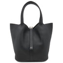 エルメス HERMES ピコタンロックGM ブラック トリヨンクレマンス ハンドバッグ シルバー金具 黒