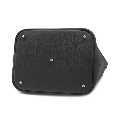 エルメス HERMES ピコタンロックGM ブラック トリヨンクレマンス ハンドバッグ シルバー金具 黒