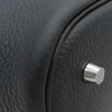 エルメス HERMES ピコタンロックGM ブラック トリヨンクレマンス ハンドバッグ シルバー金具 黒