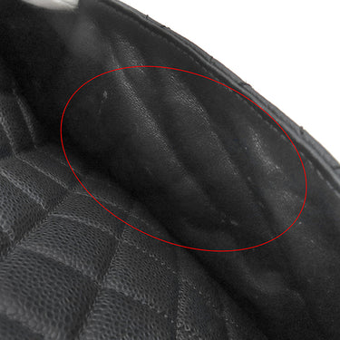 シャネル CHANEL GST トートバッグ A50995 ブラック キャビアスキン トートバッグ シルバー金具 黒 マトラッセ チェーンショルダー ココマーク