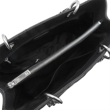 シャネル CHANEL GST トートバッグ A50995 ブラック キャビアスキン トートバッグ シルバー金具 黒 マトラッセ チェーンショルダー ココマーク