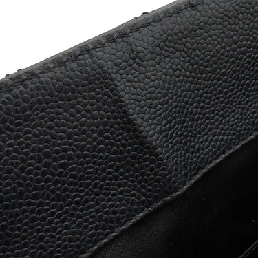 シャネル CHANEL GST トートバッグ A50995 ブラック キャビアスキン トートバッグ シルバー金具 黒 マトラッセ チェーンショルダー ココマーク