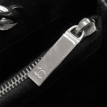 シャネル CHANEL GST トートバッグ A50995 ブラック キャビアスキン トートバッグ シルバー金具 黒 マトラッセ チェーンショルダー ココマーク