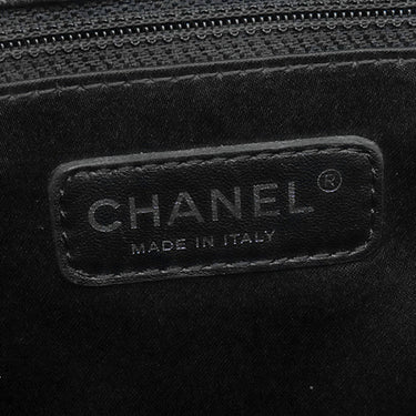 シャネル CHANEL GST トートバッグ A50995 ブラック キャビアスキン トートバッグ シルバー金具 黒 マトラッセ チェーンショルダー ココマーク