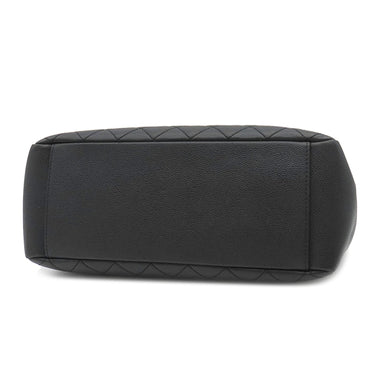 シャネル CHANEL GST トートバッグ A50995 ブラック キャビアスキン トートバッグ シルバー金具 黒 マトラッセ チェーンショルダー ココマーク