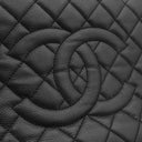 シャネル CHANEL GST トートバッグ A50995 ブラック キャビアスキン トートバッグ シルバー金具 黒 マトラッセ チェーンショルダー ココマーク