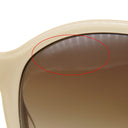 シャネル CHANEL スクエア 60□16 5230QA ベージュ プラスチック サングラス シルバー金具 ココマーク グラデーション