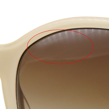 シャネル CHANEL スクエア 60□16 5230QA ベージュ プラスチック サングラス シルバー金具 ココマーク グラデーション