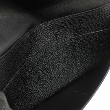 エルメス HERMES ドゴンデュオ ドゴンGM ブラック トゴ 長財布 シルバー金具 黒