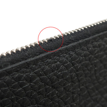 エルメス HERMES ドゴンデュオ ドゴンGM ブラック トゴ 長財布 シルバー金具 黒