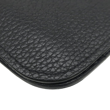 エルメス HERMES ドゴンデュオ ドゴンGM ブラック トゴ 長財布 シルバー金具 黒