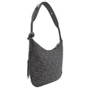 グッチ GUCCI ホースビット スリム スモール 774719 ブラック GGデニム ハンドバッグ シルバー金具 黒 肩掛け