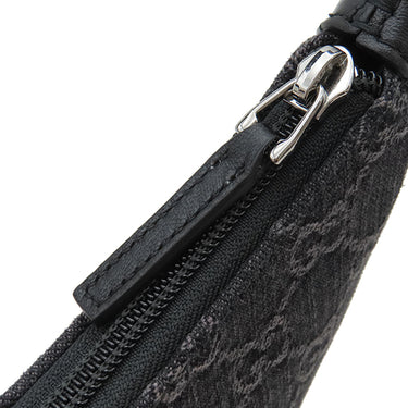 グッチ GUCCI ホースビット スリム スモール 774719 ブラック GGデニム ハンドバッグ シルバー金具 黒 肩掛け