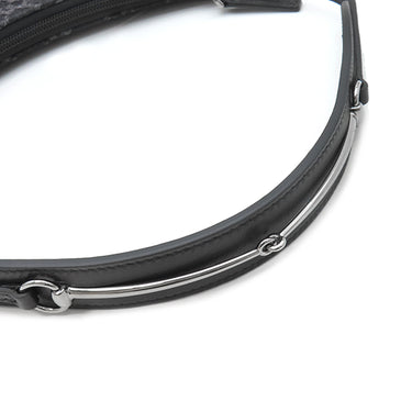 グッチ GUCCI ホースビット スリム スモール 774719 ブラック GGデニム ハンドバッグ シルバー金具 黒 肩掛け