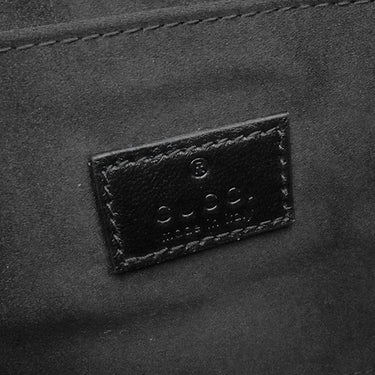 グッチ GUCCI ホースビット スリム スモール 774719 ブラック GGデニム ハンドバッグ シルバー金具 黒 肩掛け