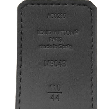 ルイヴィトン LOUIS VUITTON ベルト LV イニシャル 40MM リバーシブル 110/44 M9043 モノグラムエクリプス モノグラムエクリプス ベルト ガンメタル金具 黒