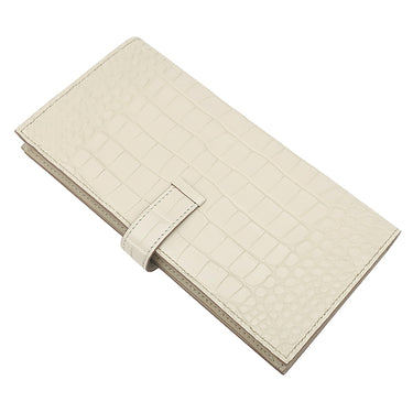 エルメス HERMES ベアンスフレ べトン アリゲーターマット 長財布 ゴールド金具 新品 未使用 クロコ 二つ折り財布