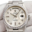 腕時計 ロレックス ROLEX デイデイト 18046A 67番台 自動巻き メンズ OH済 67番台 Pt950無垢 純正ダイヤ トリチウム シルバー プラチナ