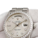 腕時計 ロレックス ROLEX デイデイト 18046A 67番台 自動巻き メンズ OH済 67番台 Pt950無垢 純正ダイヤ トリチウム シルバー プラチナ