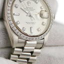 腕時計 ロレックス ROLEX デイデイト 18046A 67番台 自動巻き メンズ OH済 67番台 Pt950無垢 純正ダイヤ トリチウム シルバー プラチナ