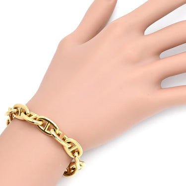 エルメス HERMES シェーヌダンクル MM イエローゴールド K18YG ブレスレット 14コマ 750 18K 18金