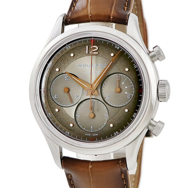 腕時計 モンブラン Montblanc ヘリテイジ クロノメトリー 128671 自動巻き メンズ クロノグラフ スモールセコンド ブラウン