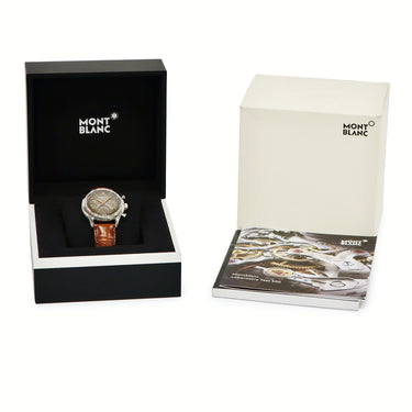 腕時計 モンブラン Montblanc ヘリテイジ クロノメトリー 128671 自動巻き メンズ クロノグラフ スモールセコンド ブラウン