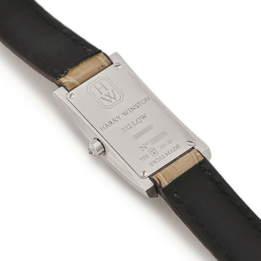 腕時計 ハリーウィンストン Harry Winston アヴェニューC ミニ 332LQWL.W/D3.1 クオーツ レディース K18WG無垢 純正ダイヤ 角型 シルバー