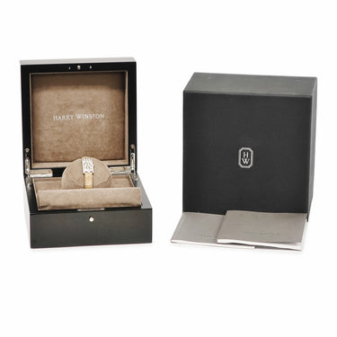 腕時計 ハリーウィンストン Harry Winston アヴェニューC ミニ 332LQWL.W/D3.1 クオーツ レディース K18WG無垢 純正ダイヤ 角型 シルバー