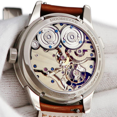 腕時計 ジャガールクルト JAEGER LECOULTRE デュオメトル カンティエーム ルネール Q6043420 602.3.24.S 手巻き メンズ K18WG無垢 デイト