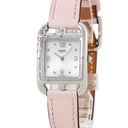 腕時計 エルメス HERMES ケープコッド PM ローズサクラ CC1.233 クオーツ レディース 純正ダイヤ＆ピンクサファイヤ シェル